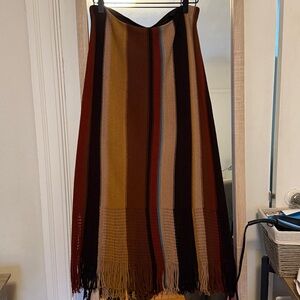 Zara Striped KNIT Midi Skirt